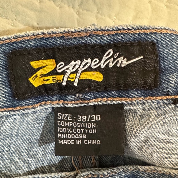 Men's vintage Zepplin Blue Jeans. Size 38x30. GUC - Picture 7 of 9
